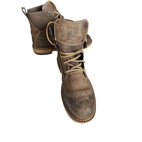 Timberland PRO Women's 8 Hightower Coffee Brown Round Alloy Toe Lace Up Boot - Picture 10 of 11
